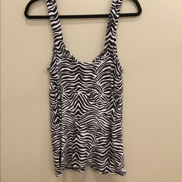 WHBM Black and White Striped Tank - Picture 6 of 14